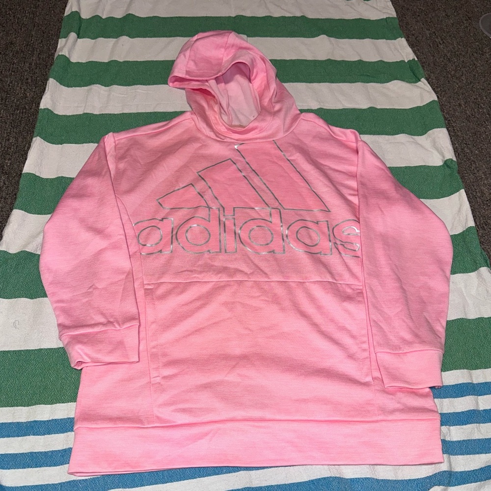 Pink Adidas hoodie kids